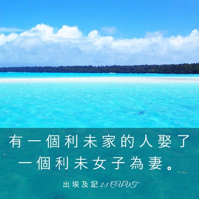 Picture 03 - 出 埃 及 記 2:1 CUVT - 有 一 個 利 未 家 的 人 娶 了 一 個 - Bible Verse Picture