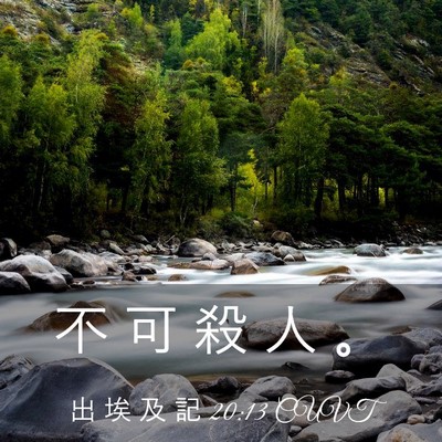 Picture 03 - 出 埃 及 記 20:13 CUVT - 不 可 殺 人 - Bible Verse Picture