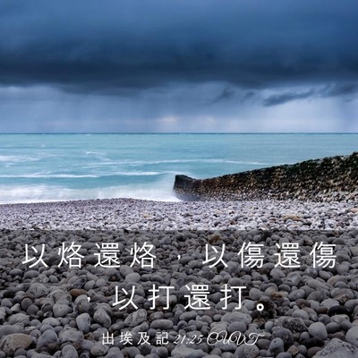 Picture 03 - 出 埃 及 記 21:25 CUVT - 以 烙 還 烙 ， 以 傷 還 傷 ， 以 打 - Bible Verse Picture