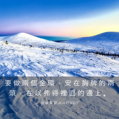Picture 03 - 出 埃 及 記 28:26 CUVT - 要 做 兩 個 金 環 ， 安 在 胸 牌 的 - Bible Verse Picture