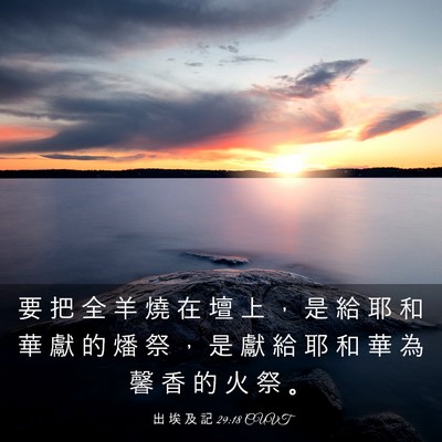 Picture 03 - 出 埃 及 記 29:18 CUVT - 要 把 全 羊 燒 在 壇 上 ， 是 給 耶 - Bible Verse Picture