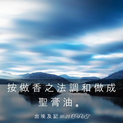 Picture 03 - 出 埃 及 記 30:25 CUVT - 按 做 香 之 法 調 和 做 成 聖 膏 油 - Bible Verse Picture