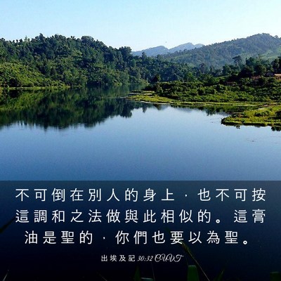 Picture 03 - 出 埃 及 記 30:32 CUVT - 不 可 倒 在 別 人 的 身 上 ， 也 不 - Bible Verse Picture
