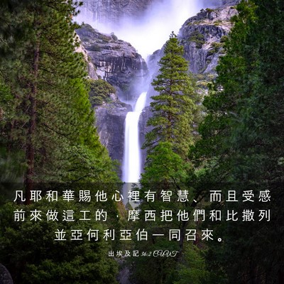 Picture 03 - 出 埃 及 記 36:2 CUVT - 凡 耶 和 華 賜 他 心 裡 有 智 慧 、 - Bible Verse Picture