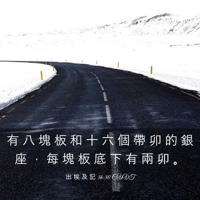 Picture 03 - 出 埃 及 記 36:30 CUVT - 有 八 塊 板 和 十 六 個 帶 卯 的 銀 - Bible Verse Picture