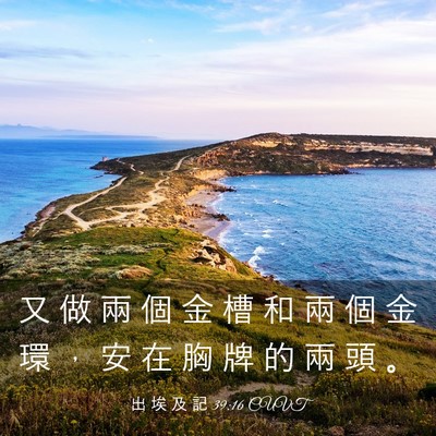 Picture 03 - 出 埃 及 記 39:16 CUVT - 又 做 兩 個 金 槽 和 兩 個 金 環 ， - Bible Verse Picture