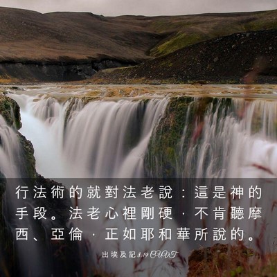 Picture 03 - 出 埃 及 記 8:19 CUVT - 行 法 術 的 就 對 法 老 說 ： 這 是 - Bible Verse Picture