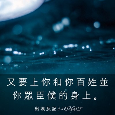 Picture 03 - 出 埃 及 記 8:4 CUVT - 又 要 上 你 和 你 百 姓 並 你 眾 臣 - Bible Verse Picture