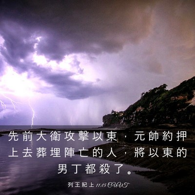 Picture 03 - 列 王 紀 上 11:15 CUVT - 先 前 大 衛 攻 擊 以 東 ， 元 帥 約 - Bible Verse Picture