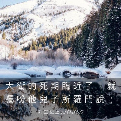 Picture 03 - 列 王 紀 上 2:1 CUVT - 大 衛 的 死 期 臨 近 了 ， 就 囑 吩 - Bible Verse Picture