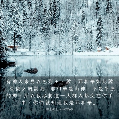 Picture 03 - 列 王 紀 上 20:28 CUVT - 有 神 人 來 見 以 色 列 王 ， 說 ： - Bible Verse Picture