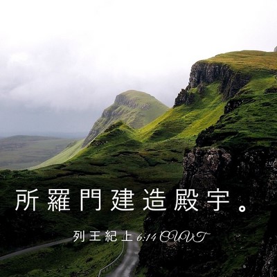 Picture 03 - 列 王 紀 上 6:14 CUVT - 所 羅 門 建 造 殿 宇 - Bible Verse Picture