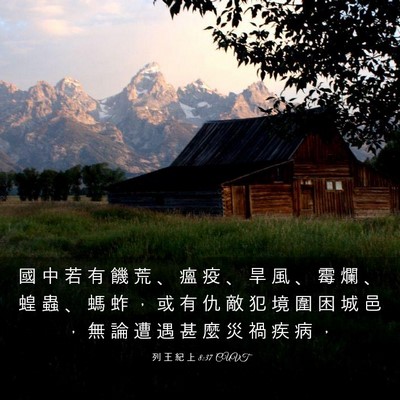 Picture 03 - 列 王 紀 上 8:37 CUVT - 國 中 若 有 饑 荒 、 瘟 疫 、 旱 風 - Bible Verse Picture