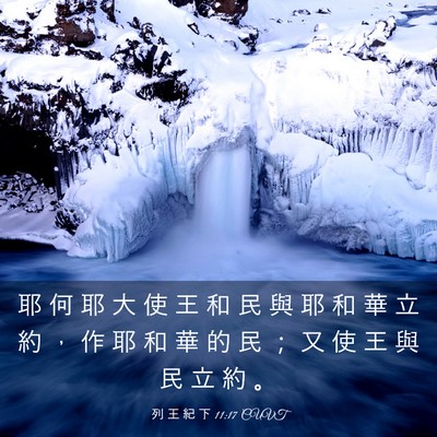 Picture 03 - 列 王 紀 下 11:17 CUVT - 耶 何 耶 大 使 王 和 民 與 耶 和 華 - Bible Verse Picture