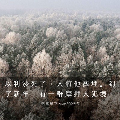 Picture 03 - 列 王 紀 下 13:20 CUVT - 以 利 沙 死 了 ， 人 將 他 葬 埋 。 - Bible Verse Picture