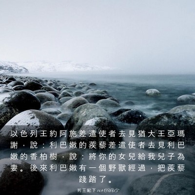 Picture 03 - 列 王 紀 下 14:9 CUVT - 以 色 列 王 約 阿 施 差 遣 使 者 去 - Bible Verse Picture