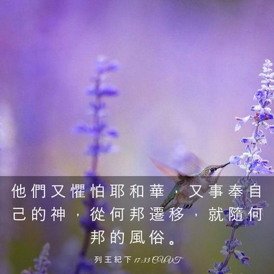 Picture 03 - 列 王 紀 下 17:33 CUVT - 他 們 又 懼 怕 耶 和 華 ， 又 事 奉 - Bible Verse Picture