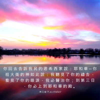 Picture 03 - 列 王 紀 下 20:5 CUVT - 你 回 去 告 訴 我 民 的 君 希 西 家 - Bible Verse Picture
