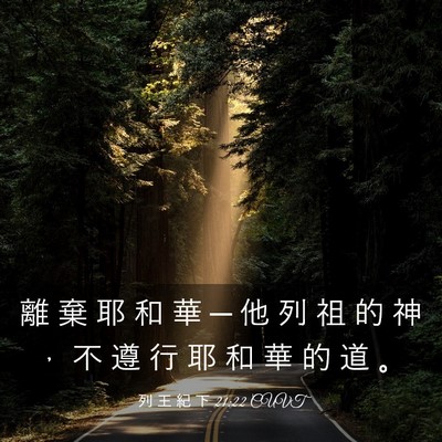 Picture 03 - 列 王 紀 下 21:22 CUVT - 離 棄 耶 和 華 ─ 他 列 祖 的 神 ， - Bible Verse Picture
