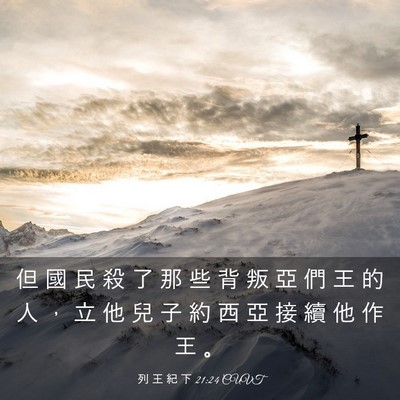 Picture 03 - 列 王 紀 下 21:24 CUVT - 但 國 民 殺 了 那 些 背 叛 亞 們 王 - Bible Verse Picture