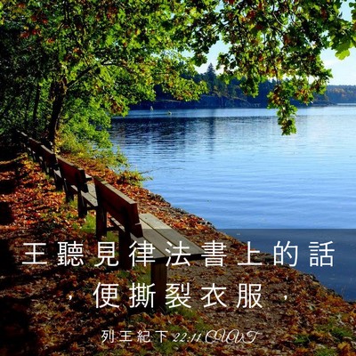 Picture 03 - 列 王 紀 下 22:11 CUVT - 王 聽 見 律 法 書 上 的 話 ， 便 撕 - Bible Verse Picture