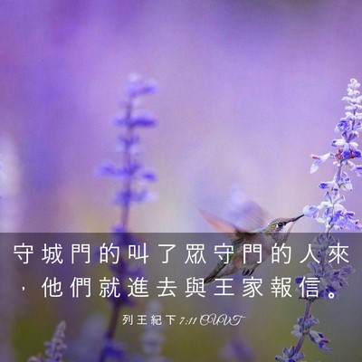 Picture 03 - 列 王 紀 下 7:11 CUVT - 守 城 門 的 叫 了 眾 守 門 的 人 來 - Bible Verse Picture