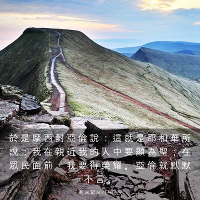 Picture 03 - 利 未 記 10:3 CUVT - 於 是 摩 西 對 亞 倫 說 ： 這 就 是 - Bible Verse Picture