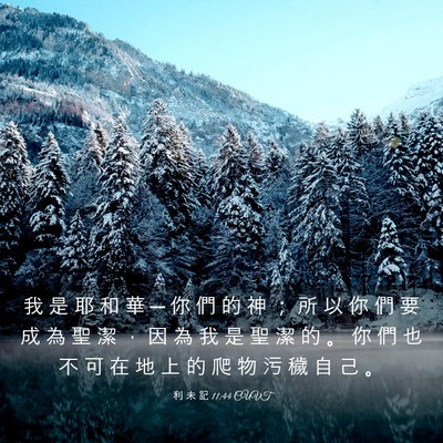 Picture 03 - 利 未 記 11:44 CUVT - 我 是 耶 和 華 ─ 你 們 的 神 ； 所 - Bible Verse Picture