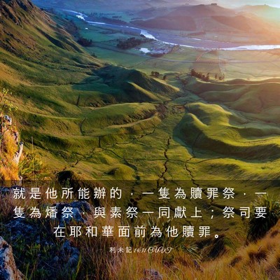 Picture 03 - 利 未 記 14:31 CUVT - 就 是 他 所 能 辦 的 ， 一 隻 為 贖 - Bible Verse Picture