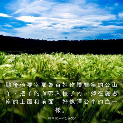 Picture 03 - 利 未 記 16:15 CUVT - 隨 後 他 要 宰 那 為 百 姓 作 贖 罪 - Bible Verse Picture