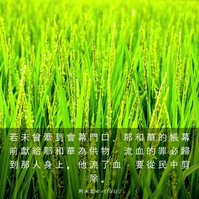 Picture 03 - 利 未 記 17:4 CUVT - 若 未 曾 牽 到 會 幕 門 口 、 耶 和 - Bible Verse Picture