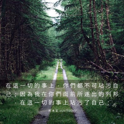 Picture 03 - 利 未 記 18:24 CUVT - 在 這 一 切 的 事 上 ， 你 們 都 不 - Bible Verse Picture