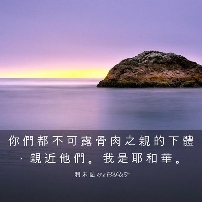 Picture 03 - 利 未 記 18:6 CUVT - 你 們 都 不 可 露 骨 肉 之 親 的 下 - Bible Verse Picture