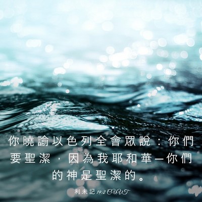 Picture 03 - 利 未 記 19:2 CUVT - 你 曉 諭 以 色 列 全 會 眾 說 ： 你 - Bible Verse Picture