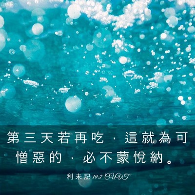 Picture 03 - 利 未 記 19:7 CUVT - 第 三 天 若 再 吃 ， 這 就 為 可 憎 - Bible Verse Picture