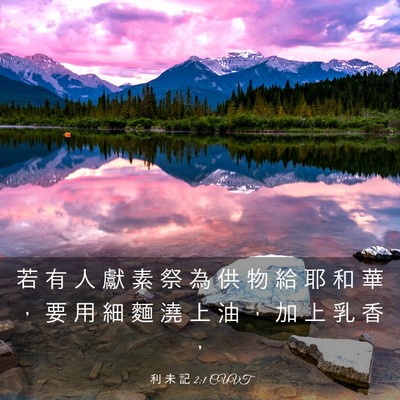 Picture 03 - 利 未 記 2:1 CUVT - 若 有 人 獻 素 祭 為 供 物 給 耶 和 - Bible Verse Picture