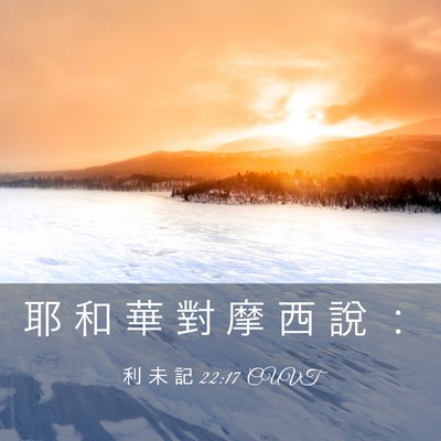 Picture 03 - 利 未 記 22:17 CUVT - 耶 和 華 對 摩 西 說 - Bible Verse Picture