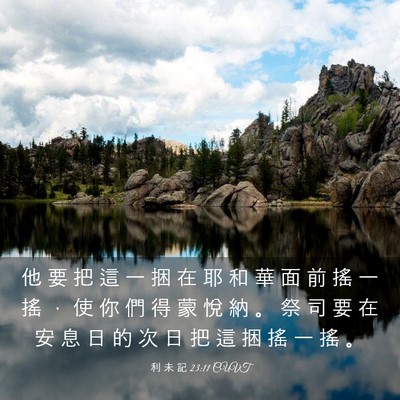 Picture 03 - 利 未 記 23:11 CUVT - 他 要 把 這 一 捆 在 耶 和 華 面 前 - Bible Verse Picture