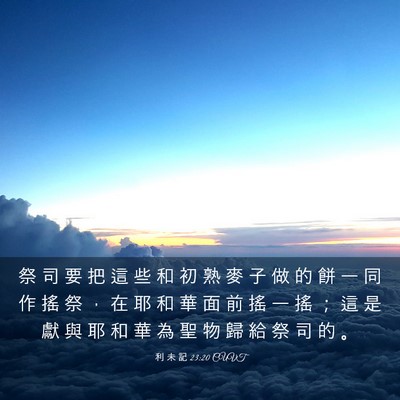 Picture 03 - 利 未 記 23:20 CUVT - 祭 司 要 把 這 些 和 初 熟 麥 子 做 - Bible Verse Picture