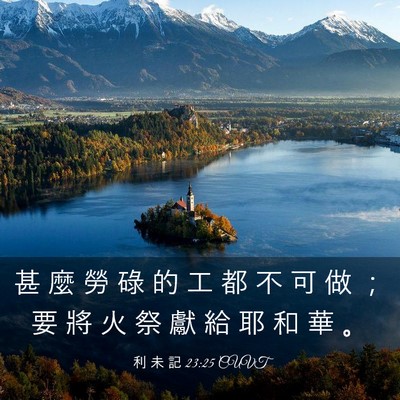 Picture 03 - 利 未 記 23:25 CUVT - 甚 麼 勞 碌 的 工 都 不 可 做 ； 要 - Bible Verse Picture