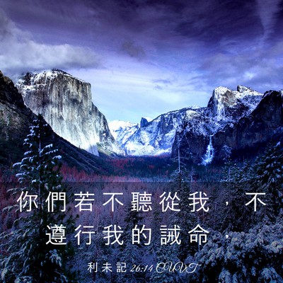 Picture 03 - 利 未 記 26:14 CUVT - 你 們 若 不 聽 從 我 ， 不 遵 行 我 - Bible Verse Picture