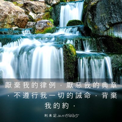 Picture 03 - 利 未 記 26:15 CUVT - 厭 棄 我 的 律 例 ， 厭 惡 我 的 典 - Bible Verse Picture
