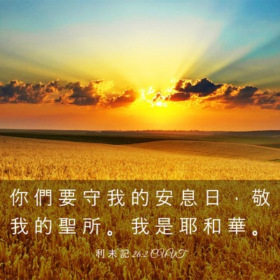 Picture 03 - 利 未 記 26:2 CUVT - 你 們 要 守 我 的 安 息 日 ， 敬 我 - Bible Verse Picture