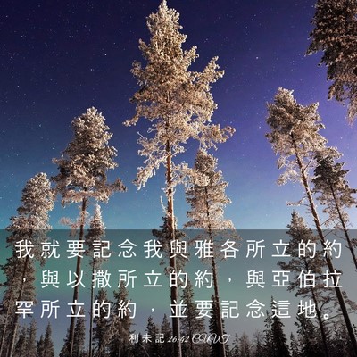 Picture 03 - 利 未 記 26:42 CUVT - 我 就 要 記 念 我 與 雅 各 所 立 的 - Bible Verse Picture