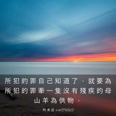 Picture 03 - 利 未 記 4:28 CUVT - 所 犯 的 罪 自 己 知 道 了 ， 就 要 - Bible Verse Picture