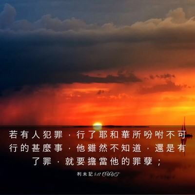 Picture 03 - 利 未 記 5:17 CUVT - 若 有 人 犯 罪 ， 行 了 耶 和 華 所 - Bible Verse Picture