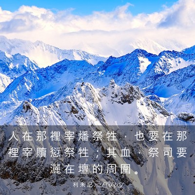 Picture 03 - 利 未 記 7:2 CUVT - 人 在 那 裡 宰 燔 祭 牲 ， 也 要 在 - Bible Verse Picture