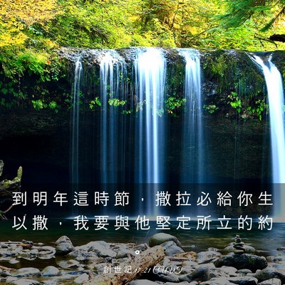 Picture 03 - 創 世 記 17:21 CUVT - 到 明 年 這 時 節 ， 撒 拉 必 給 你 - Bible Verse Picture