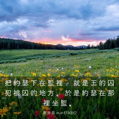 Picture 03 - 創 世 記 39:20 CUVT - 把 約 瑟 下 在 監 裡 ， 就 是 王 的 - Bible Verse Picture