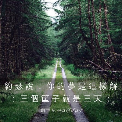 Picture 03 - 創 世 記 40:18 CUVT - 約 瑟 說 ： 你 的 夢 是 這 樣 解 ： - Bible Verse Picture